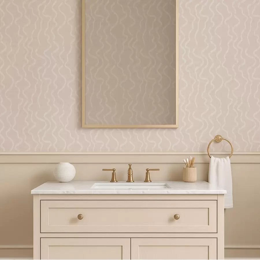 fototapet Model ondulat de lumină pe fundal bej a01167