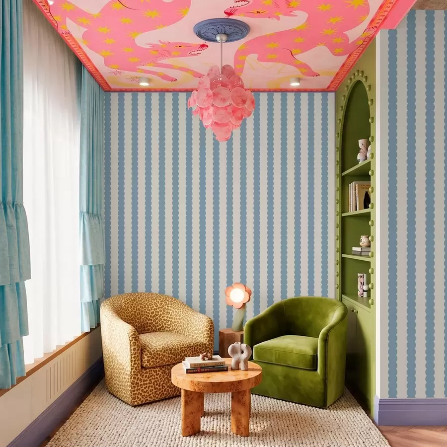 fototapet Dungi albastre ondulate în stil minimalist a01182