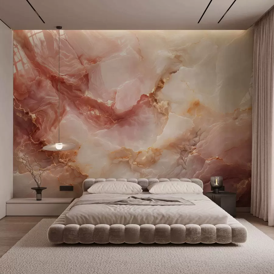 fototapet Imitatie de marmură roz w05519