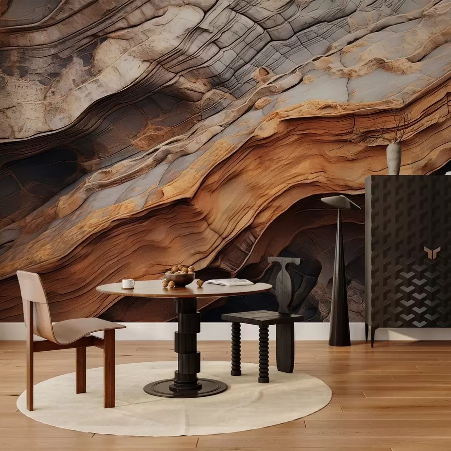 fototapet Textură de lemn închis la culoare și bogată w05520