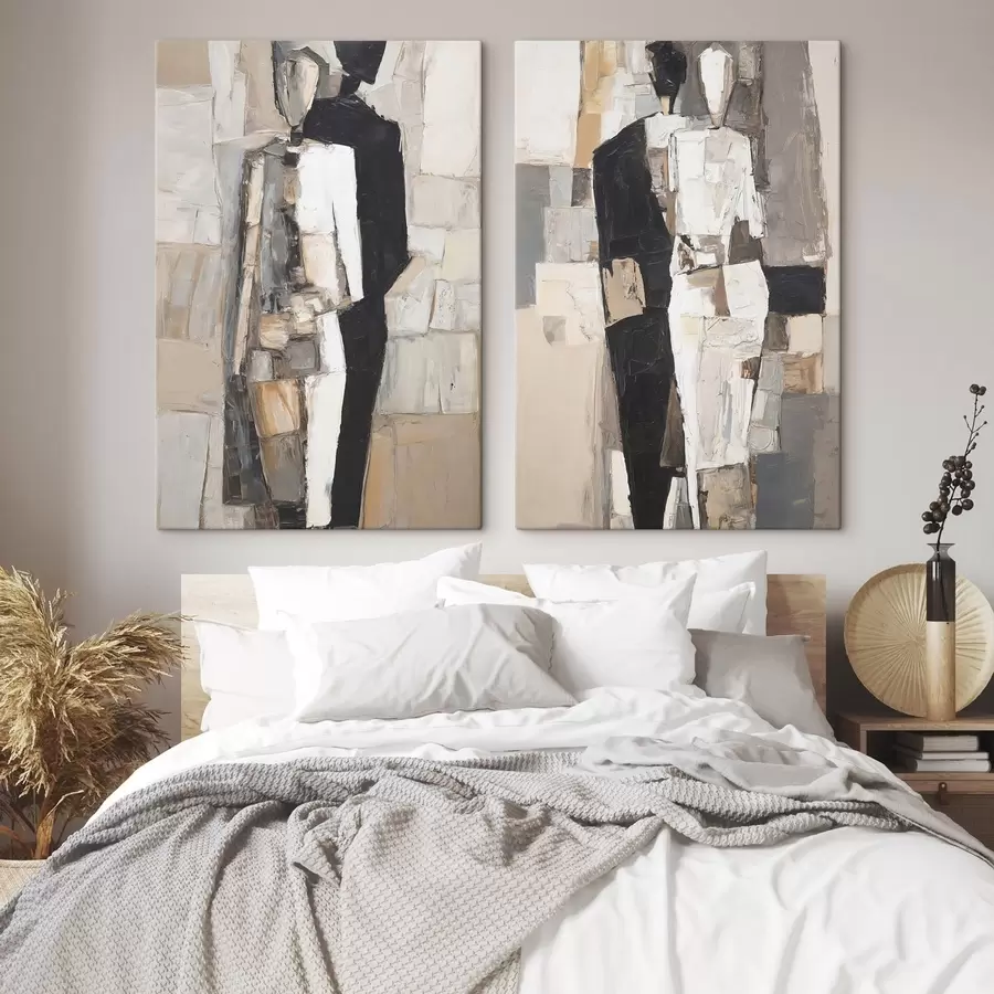 Tablouri Siluete abstracte ale unui cuplu m30391