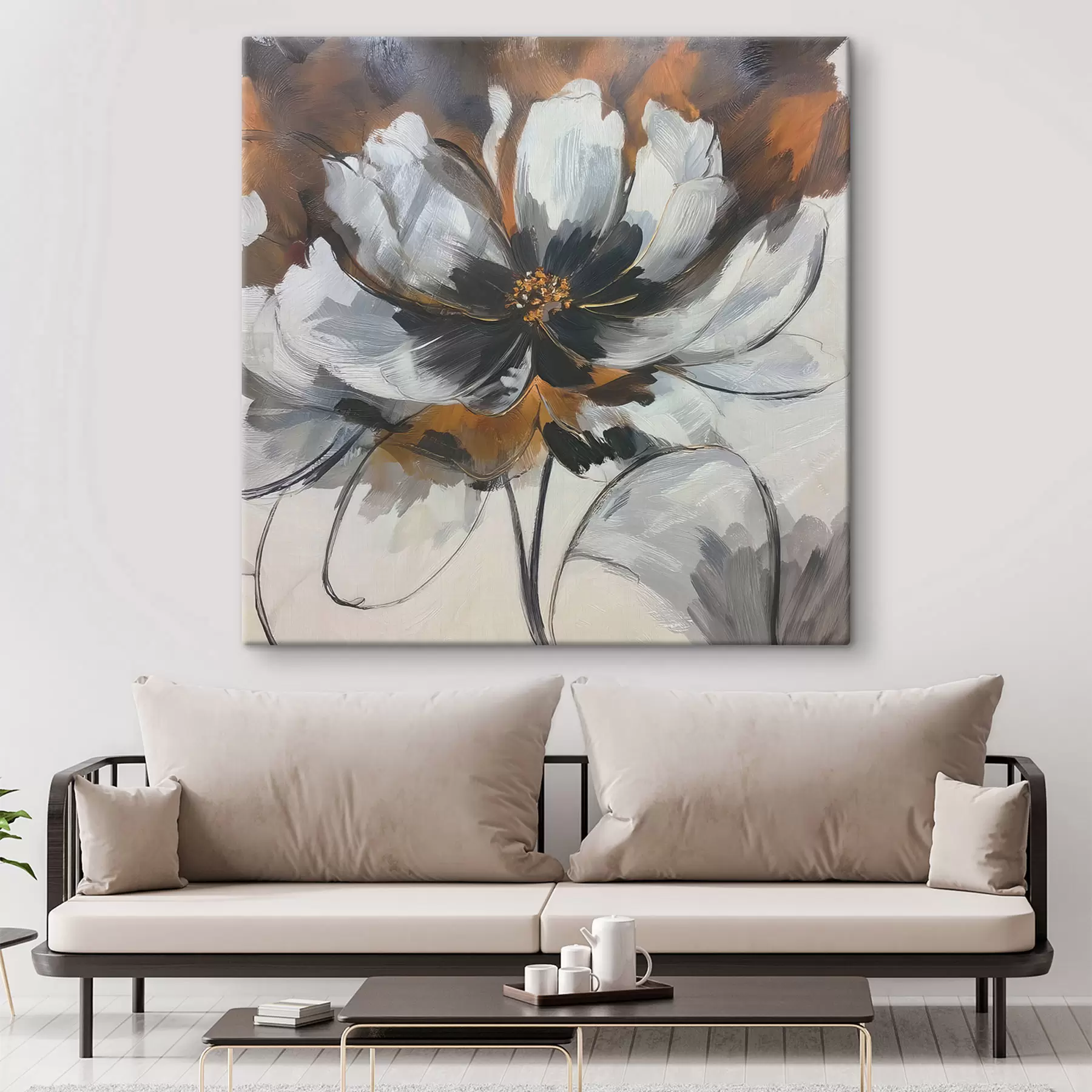 Tablouri Abstracție cu o floare s48696