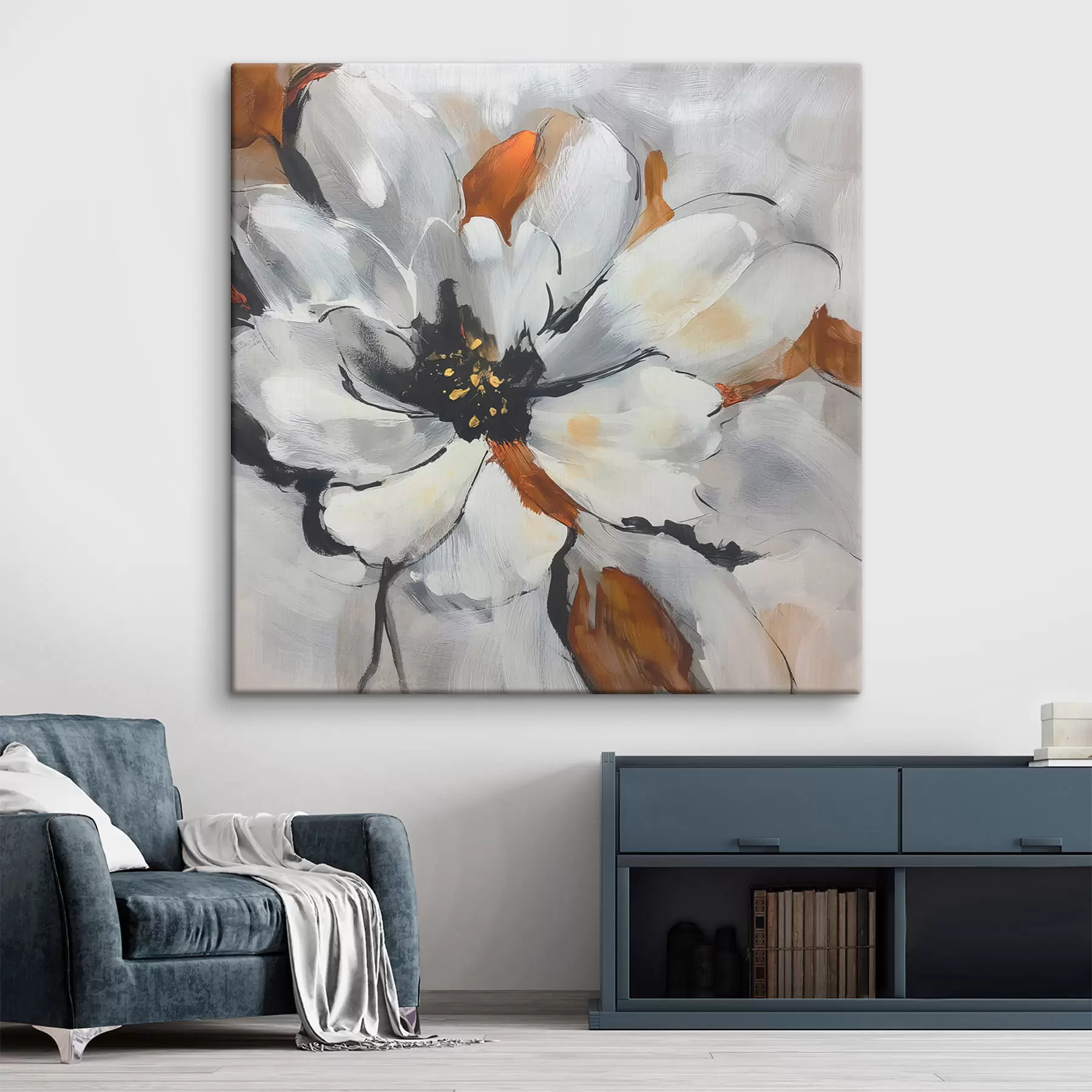 Tablouri Abstracție cu o floare s48697