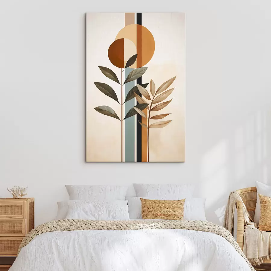 Tablouri Plante abstracte cu cercuri și linii s48929