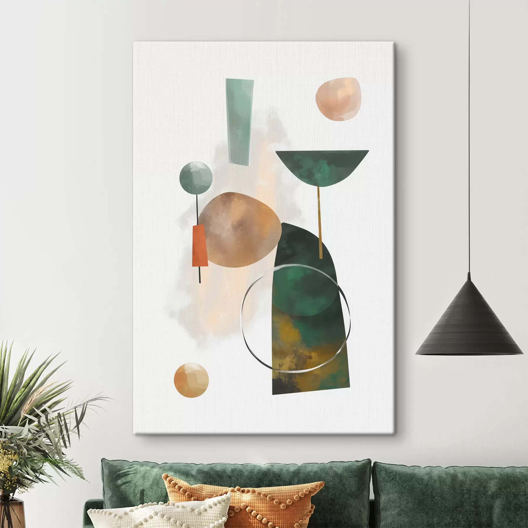Tablouri O compoziție abstractă cu forme geometrice s48930