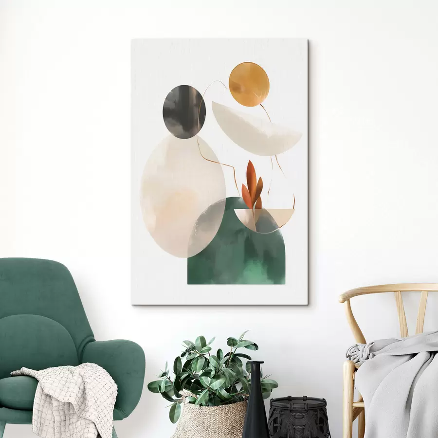 Tablouri O compoziție abstractă cu forme geometrice s48963