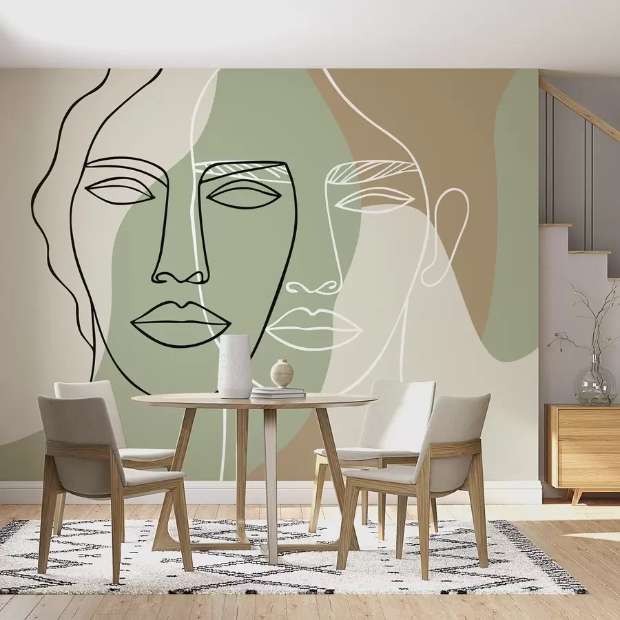 fototapet Fețe abstracte w05550