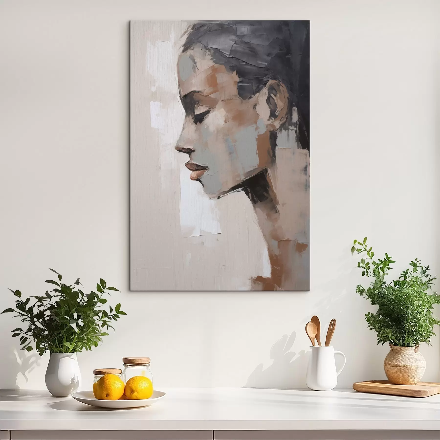 Tablouri Portret feminin abstract, imitație de pictură s48976