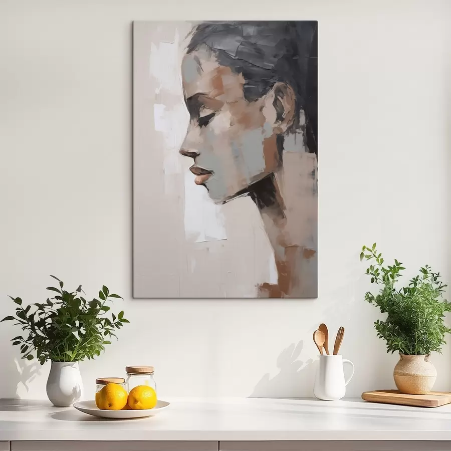 Tablouri Portret feminin abstract, imitație de pictură s48976