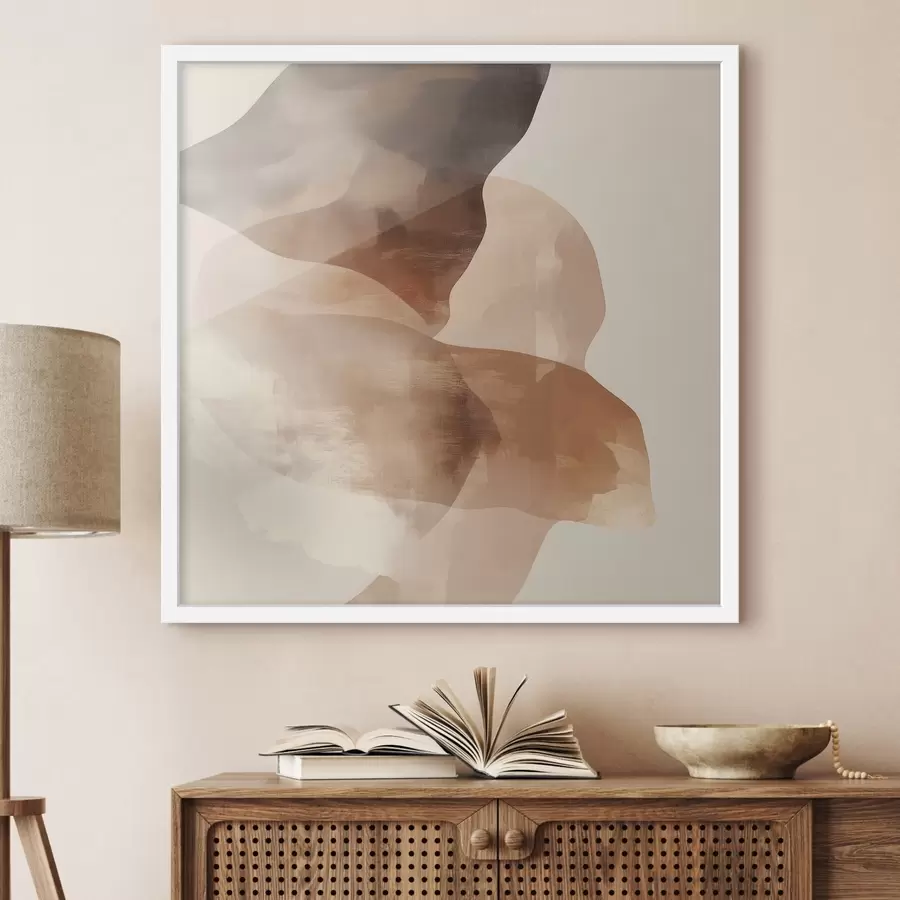 fototapet Compoziție abstractă în nuanțe calde de maro-bej f48835