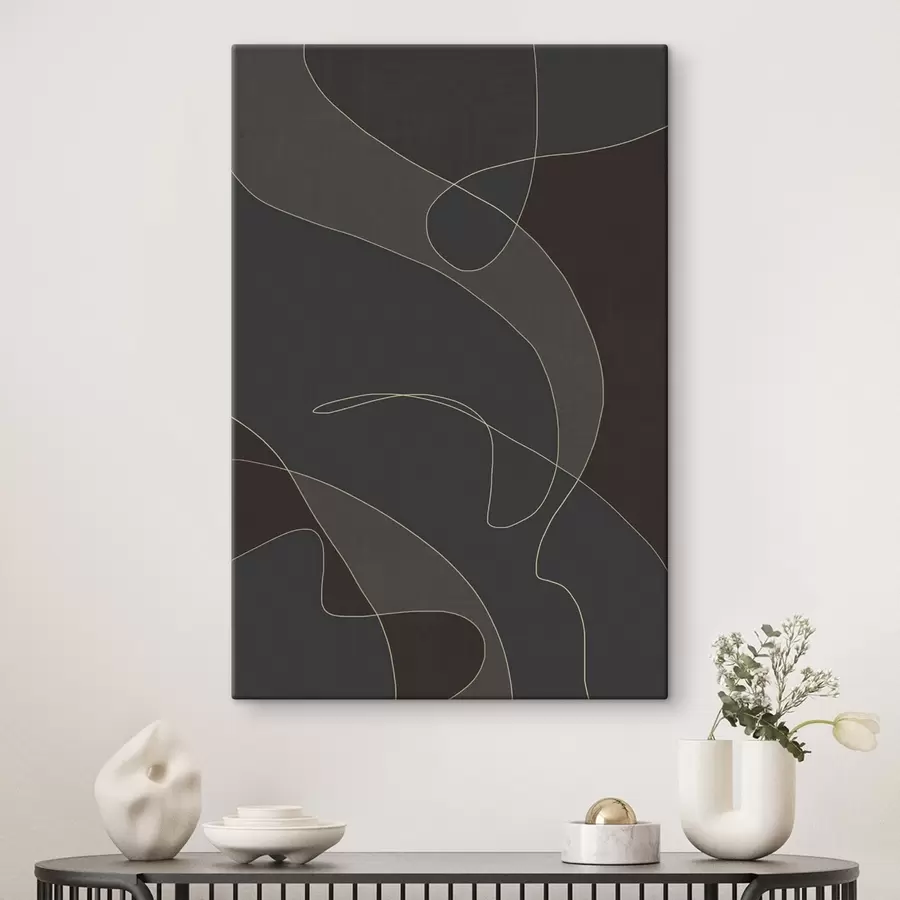 Tablouri abstracție texturală în nuanțe închise s48997