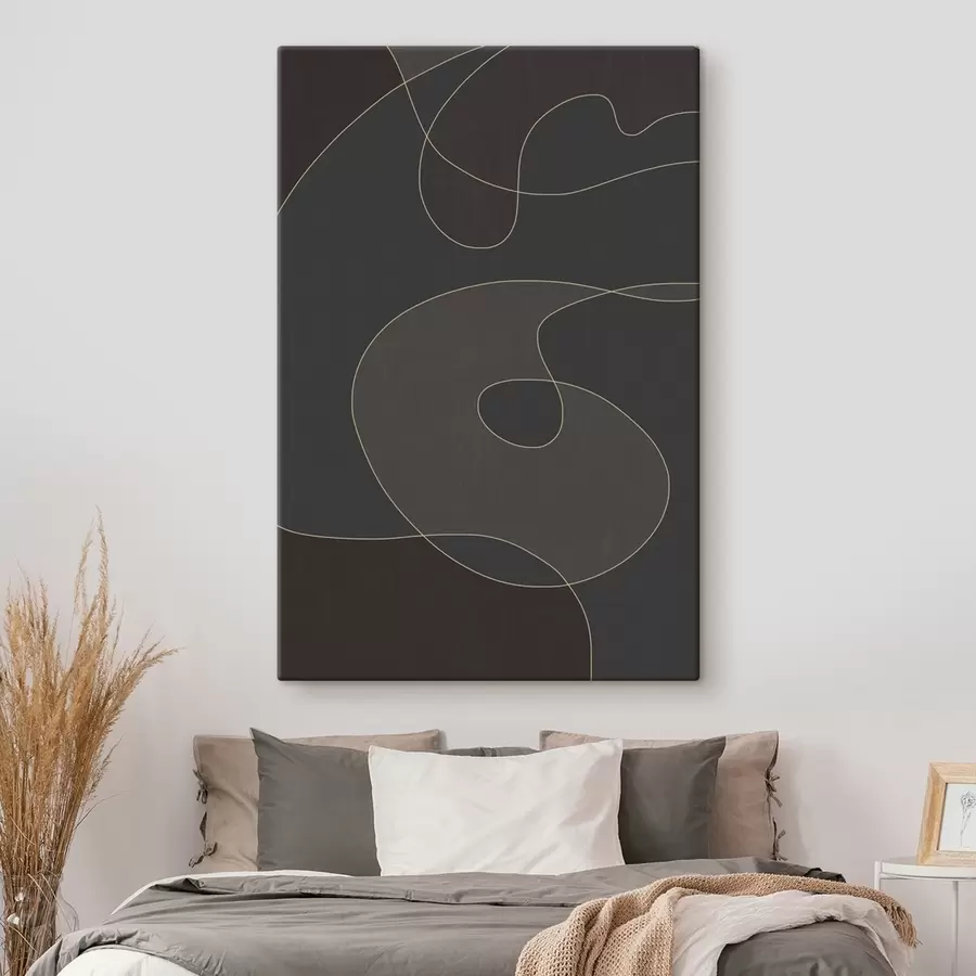 Tablouri abstracție texturală în nuanțe închise s48998