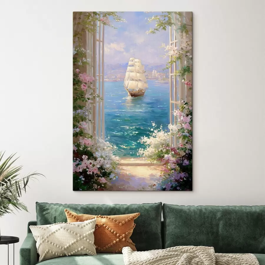 Tablouri o imagine cu elemente florale ale navei s49004