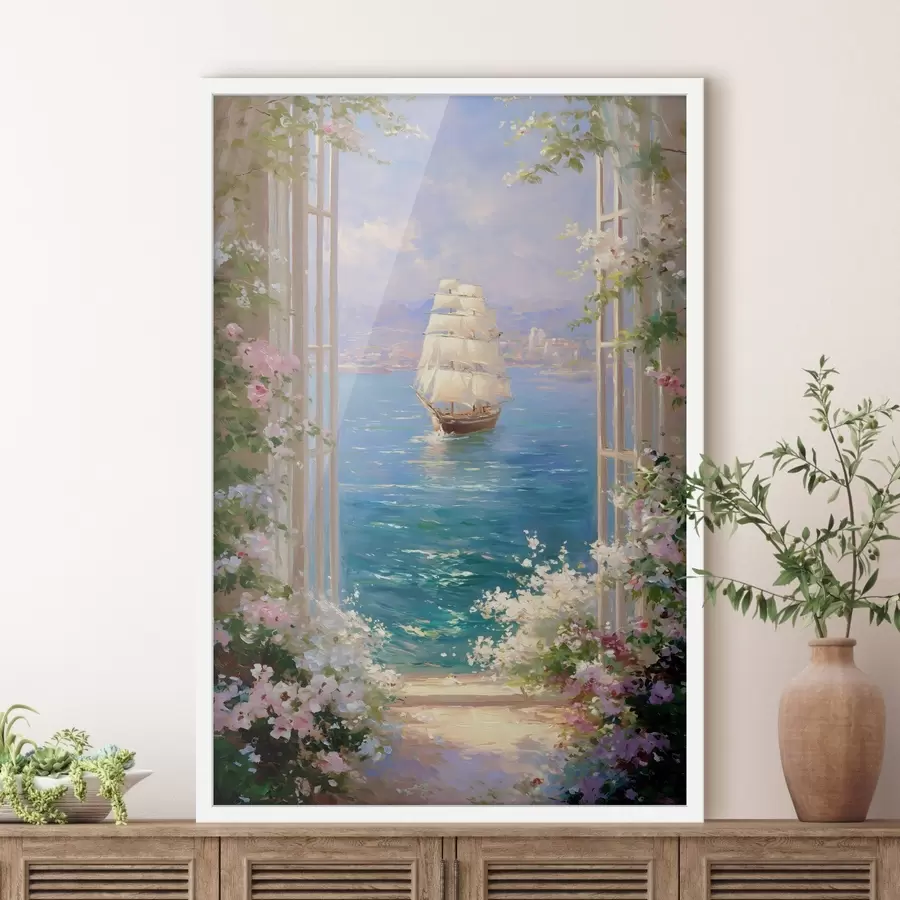 fototapet o imagine cu elemente florale ale navei f49004