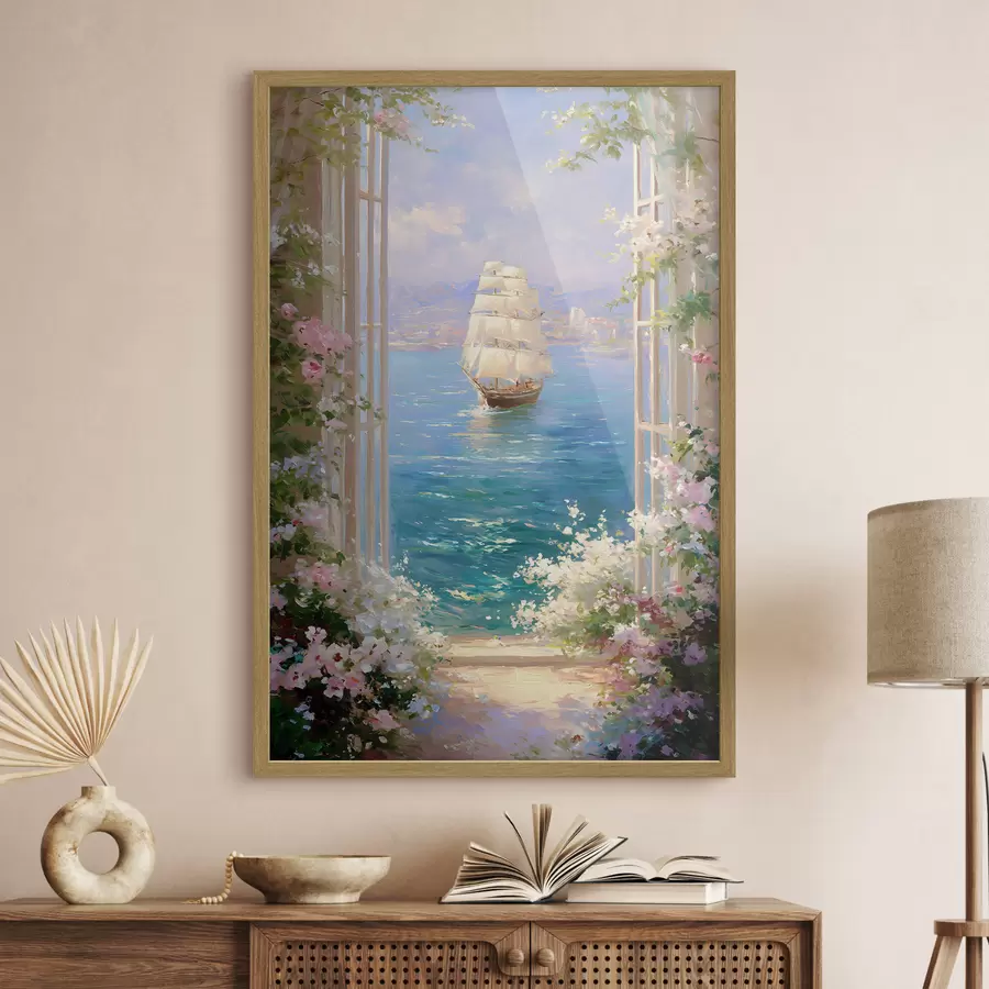 fototapet o imagine cu elemente florale ale navei f49004