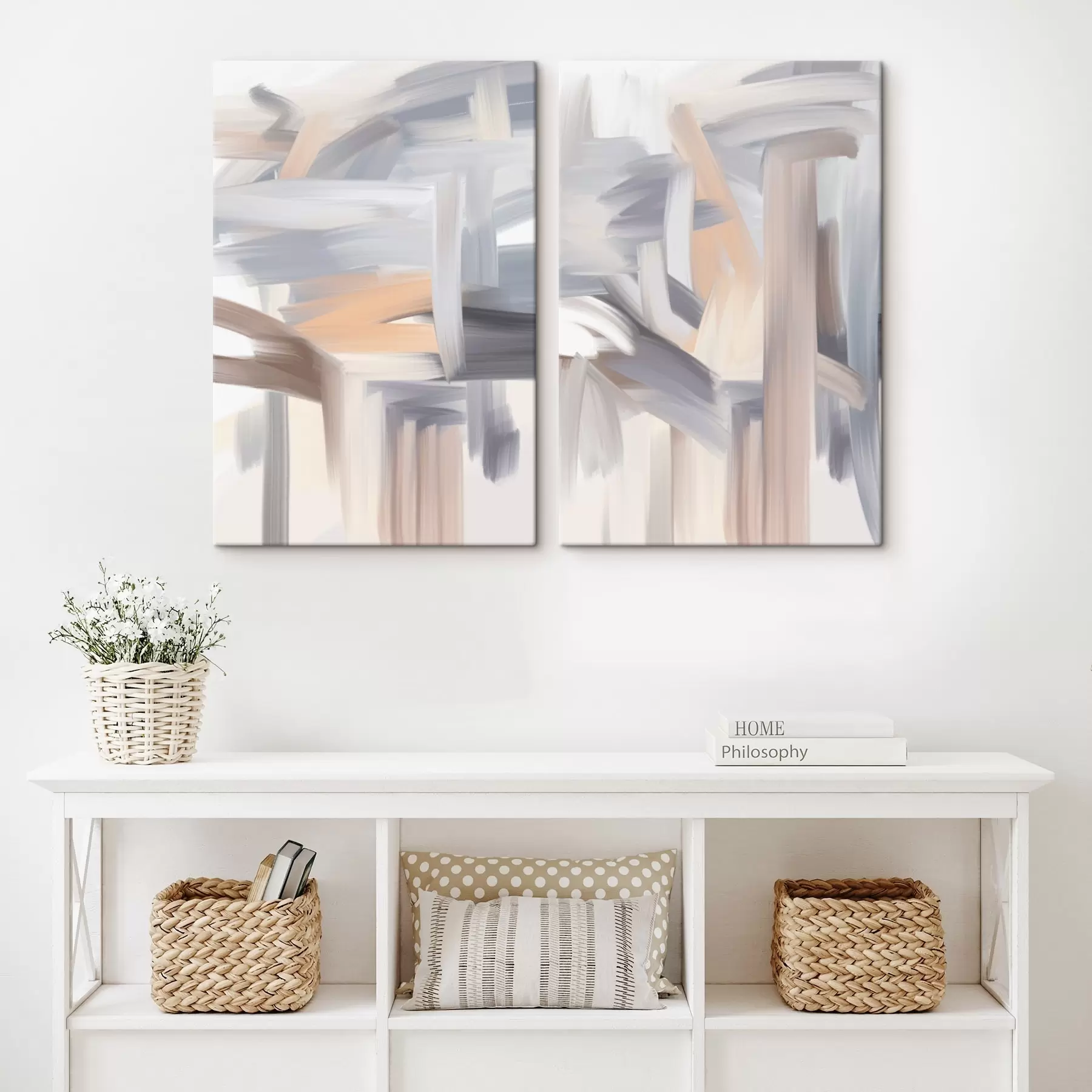 Tablouri un tablou abstract în culori deschise m30434