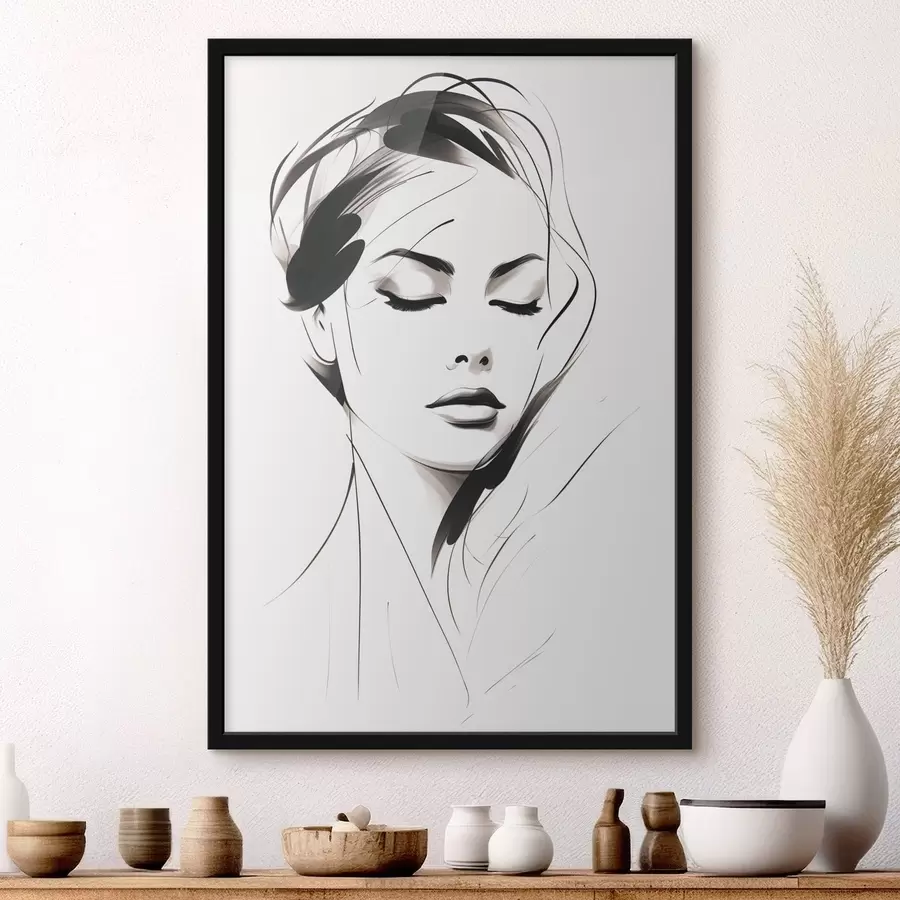 fototapet Schiță abstractă a unei femei f49024