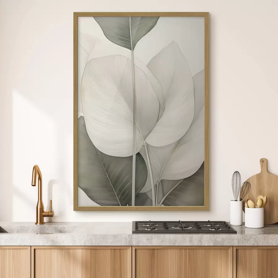 fototapet Prim-plan cu frunze de plante f49027