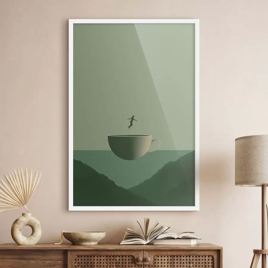 fototapet Cupa deasupra munților f49028