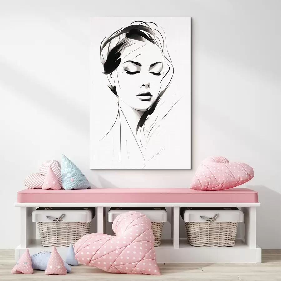 Tablouri Schiță abstractă a unei femei s49024