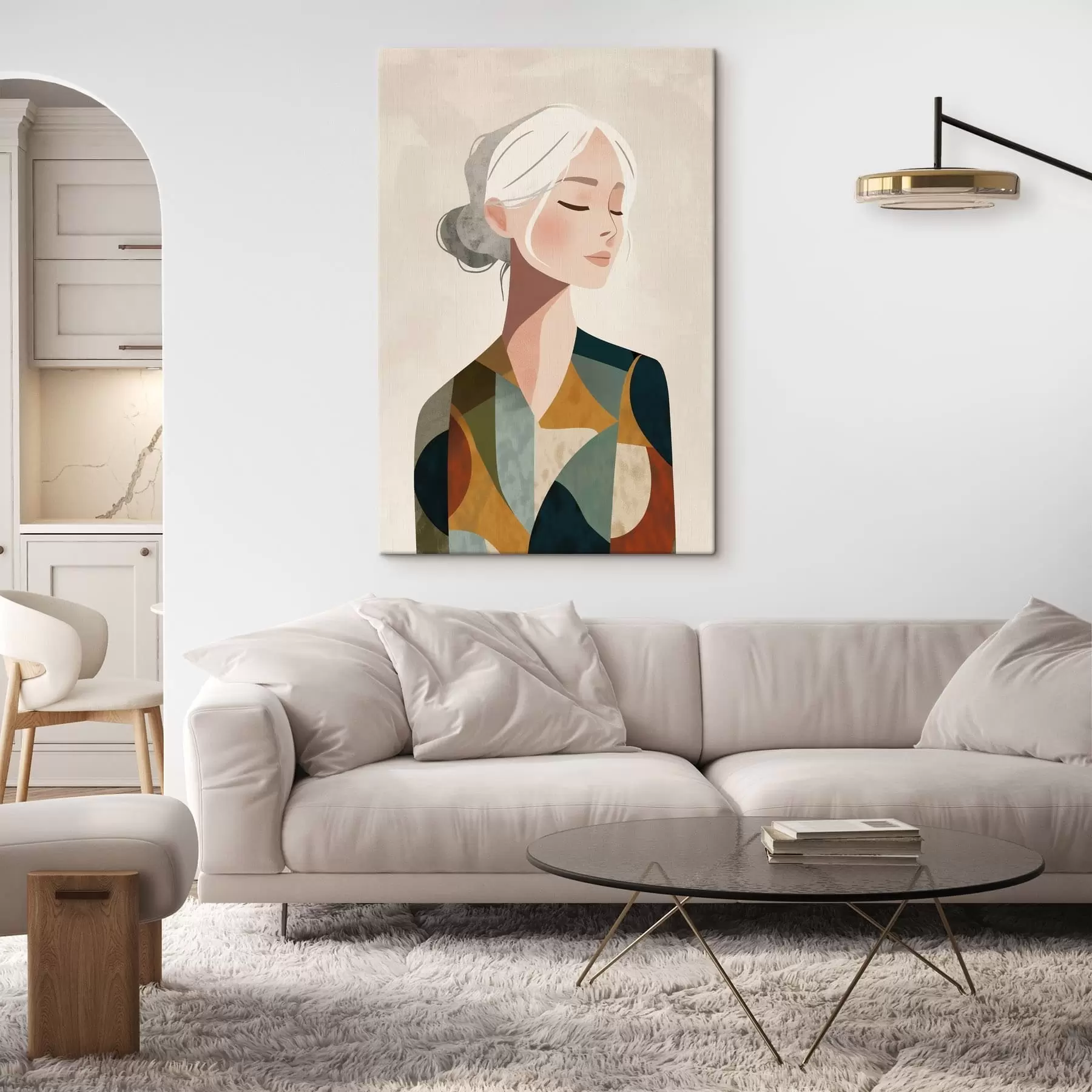 Tablouri Femeie în stil geometric s49029