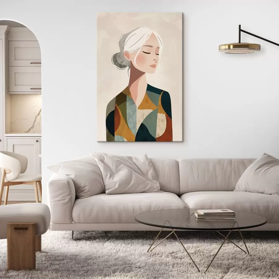 Tablouri Femeie în stil geometric s49029