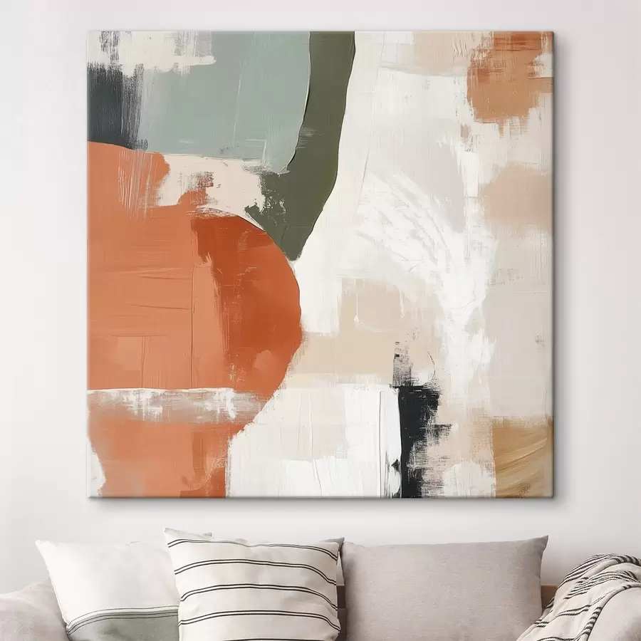 Tablouri O combinație de forme geometrice și linii libere într-un stil abstract contemporan s48868