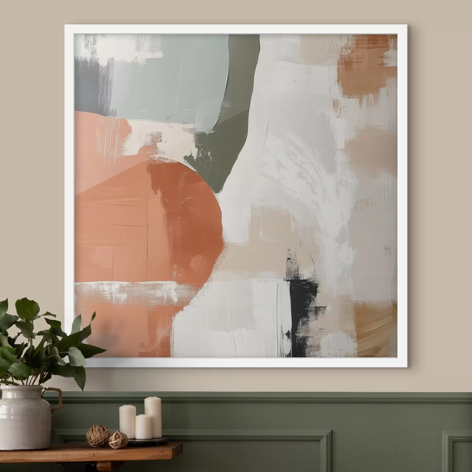 fototapet O combinație de forme geometrice și linii libere într-un stil abstract contemporan f48868