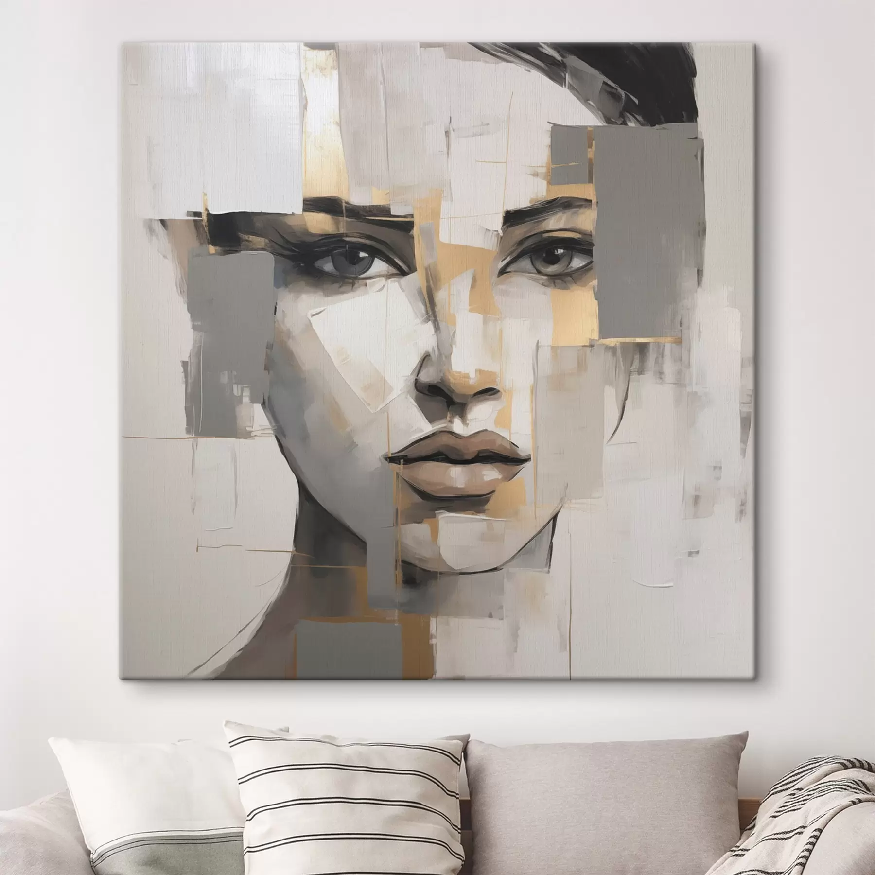 Tablouri Portret feminin abstract, imitație de pictură s49056