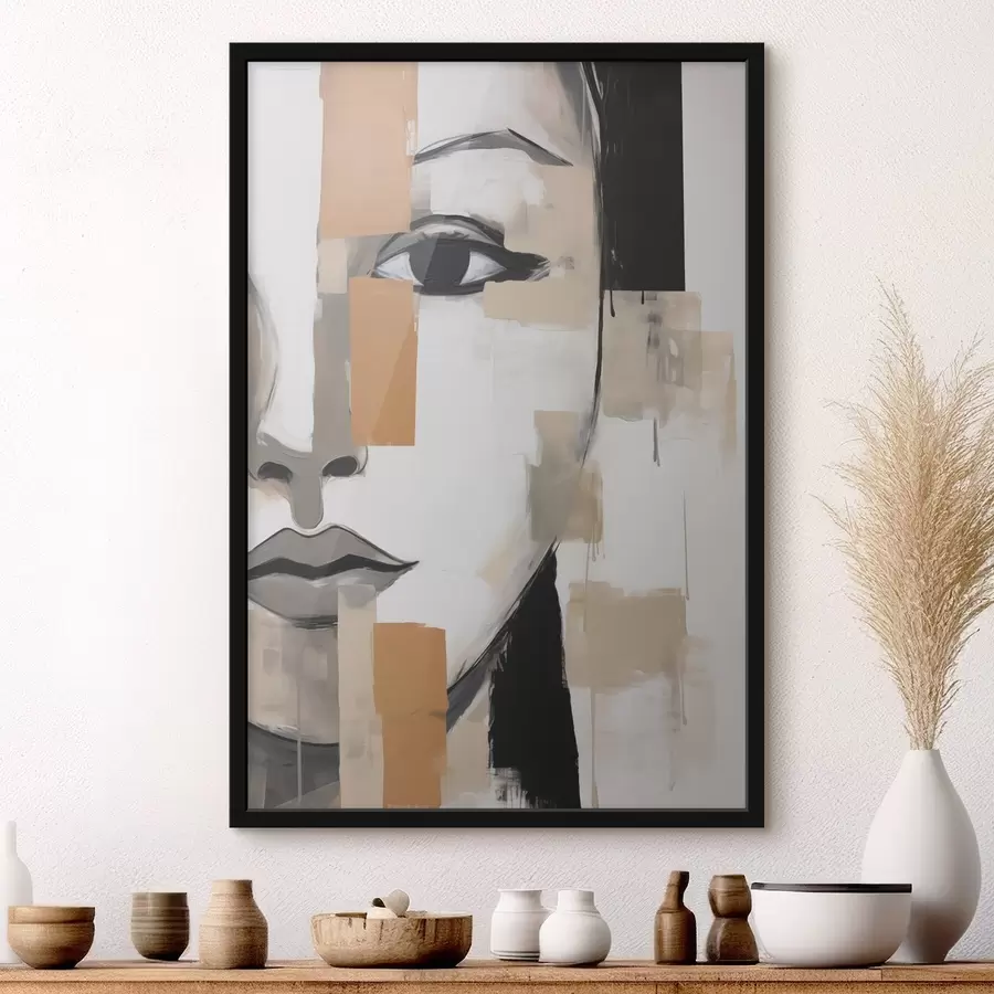fototapet Portret feminin stilizat, în stil pictural f49054