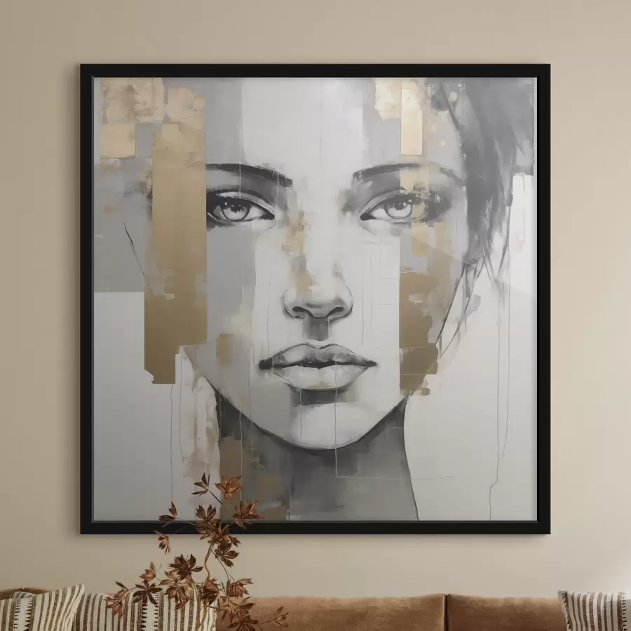 fototapet Portret feminin în stil pictural f49055