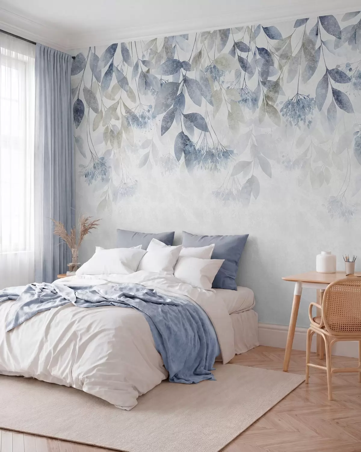 fototapet Cascadă de frunze în denim w05565v1