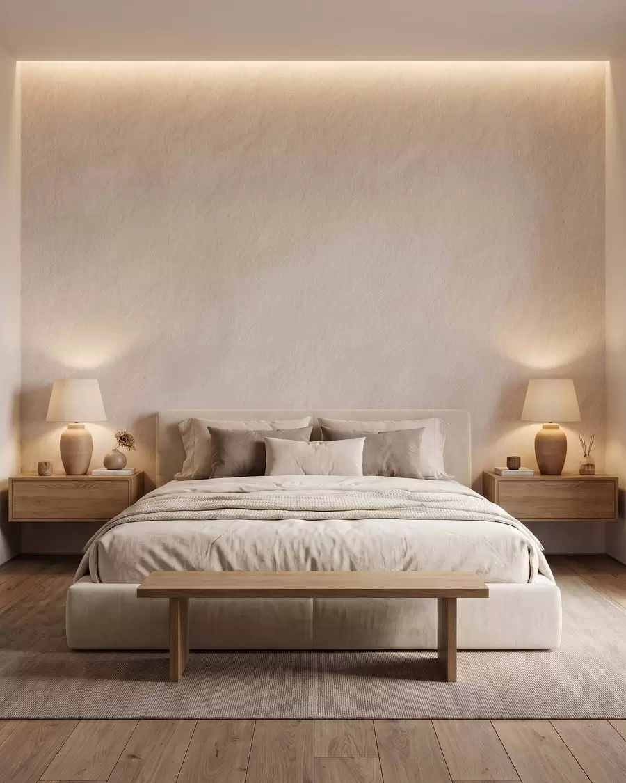 fototapet Fundal bej deschis în stil tencuială decorativă, stil minimalist, textură de piatră w09800