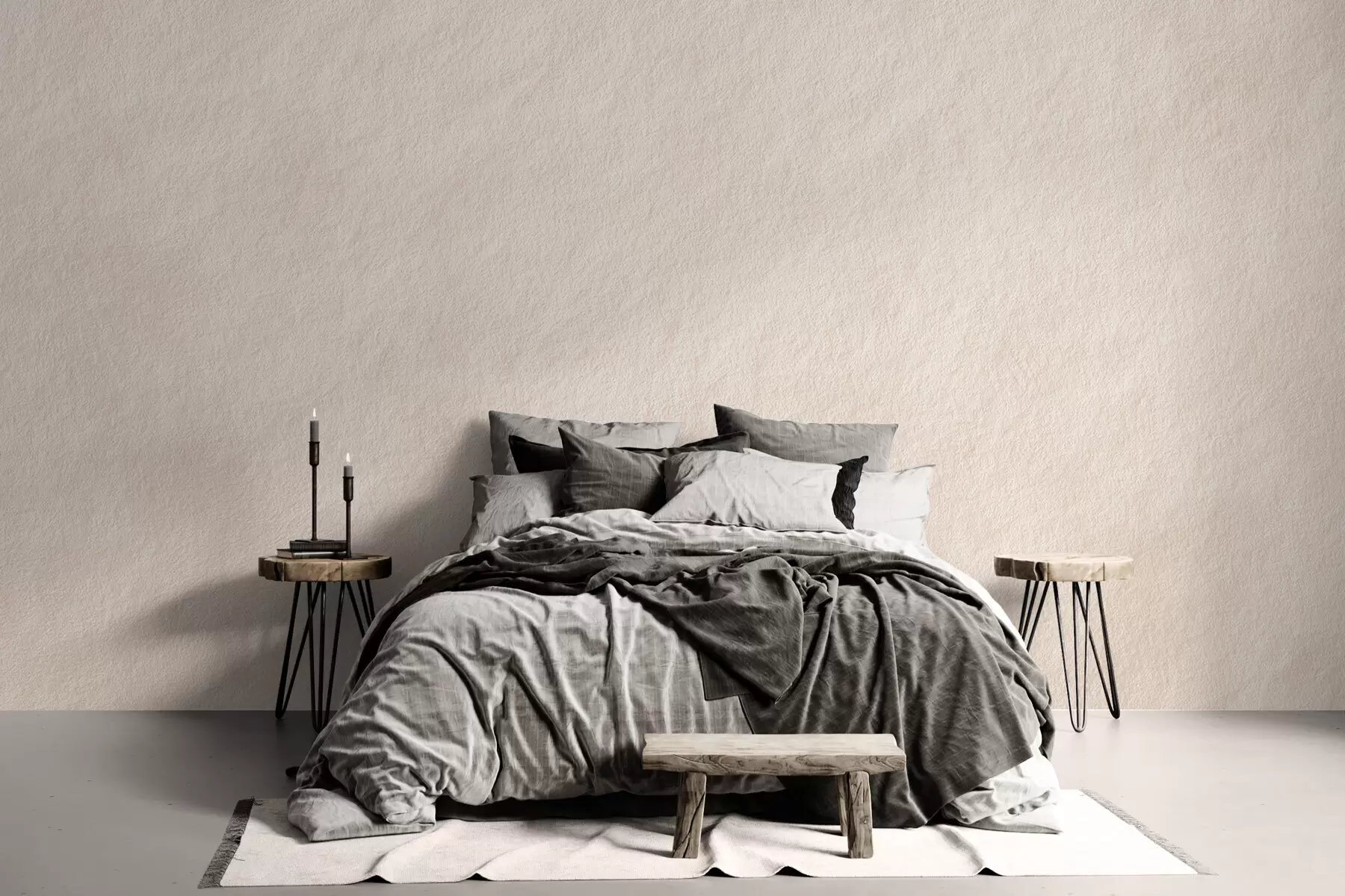 fototapet Fundal bej deschis în stil tencuială decorativă, stil minimalist, textură de piatră w09800