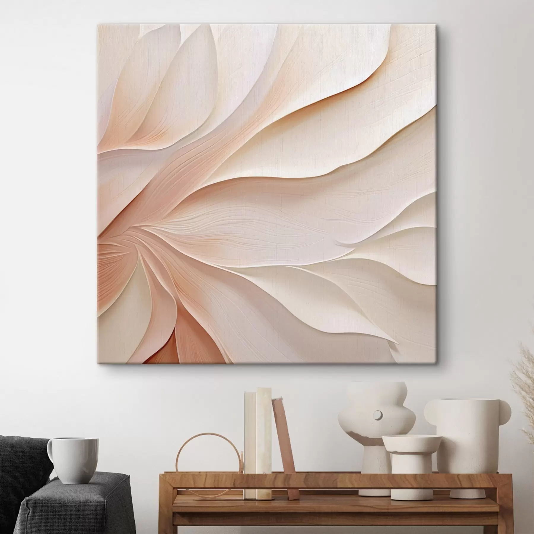 Tablouri Abstracție cu imitație de tușe volumetrice s49062