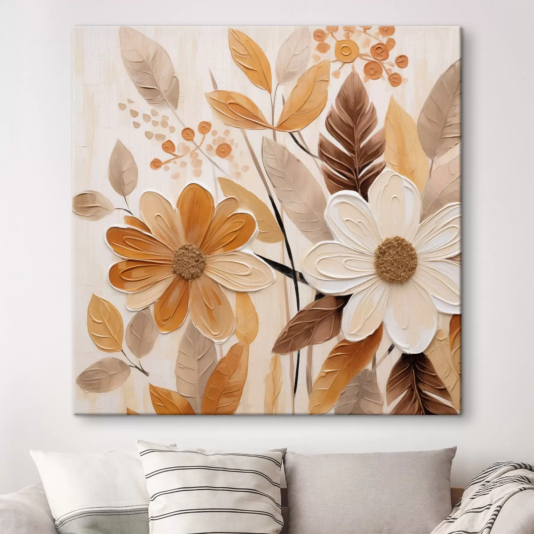Tablouri Imitare picturală a unor flori stilizate s49072