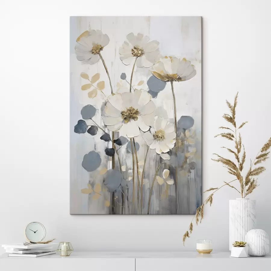 Tablouri Flori abstracte imitație de pictură s49073