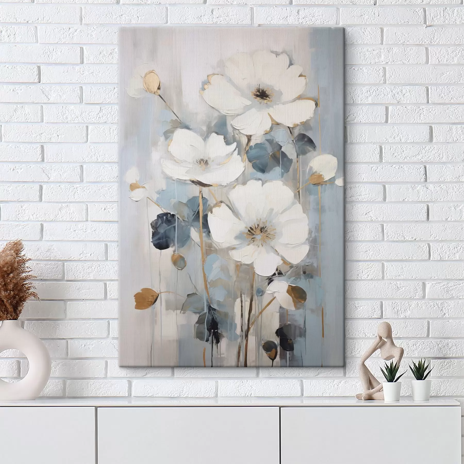 Tablouri Flori abstracte imitație de pictură s49074