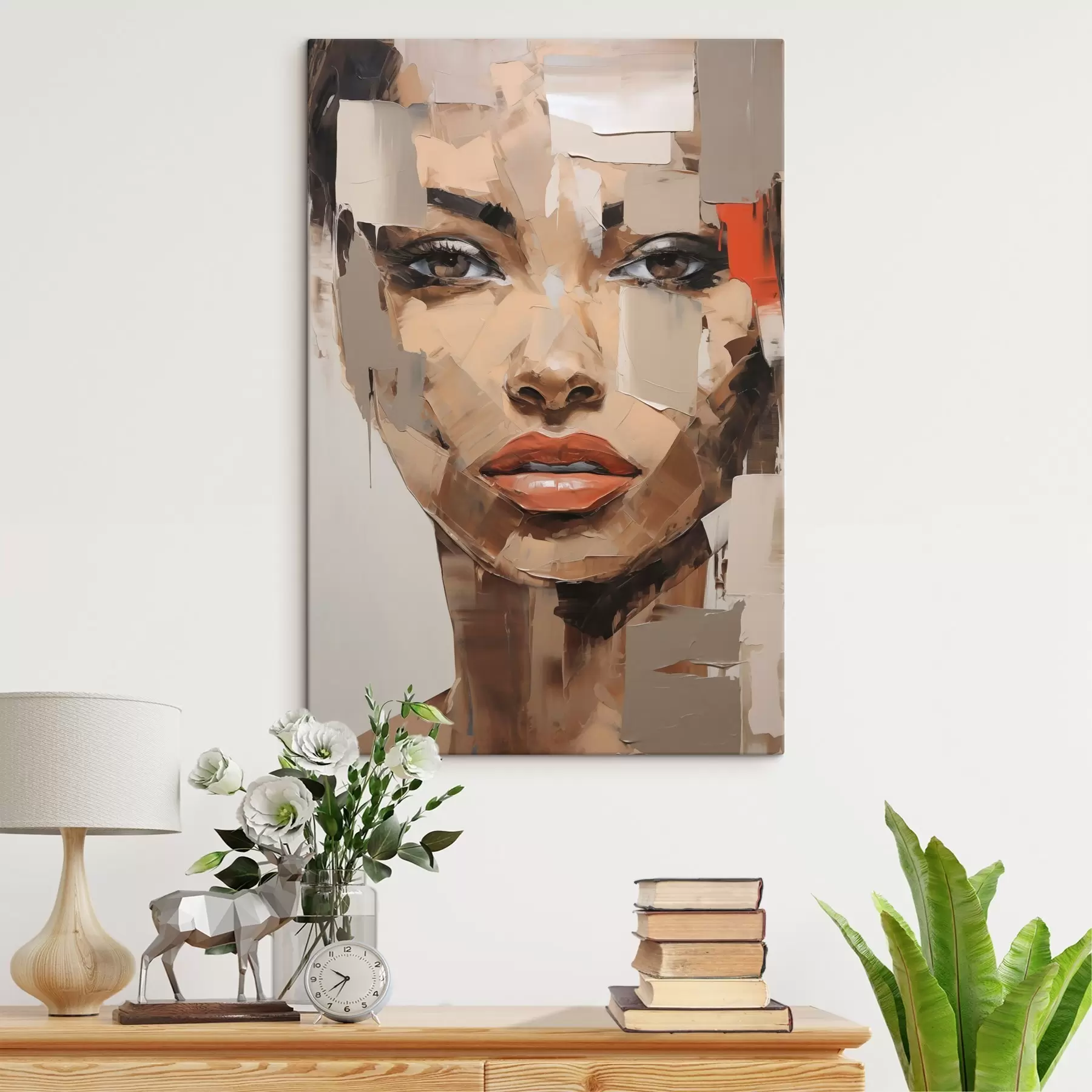 Tablouri Portret feminin abstract, imitație de pictură s49075