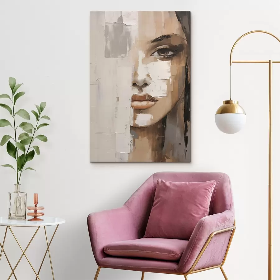 Tablouri Portret feminin abstract, imitație de pictură s49076