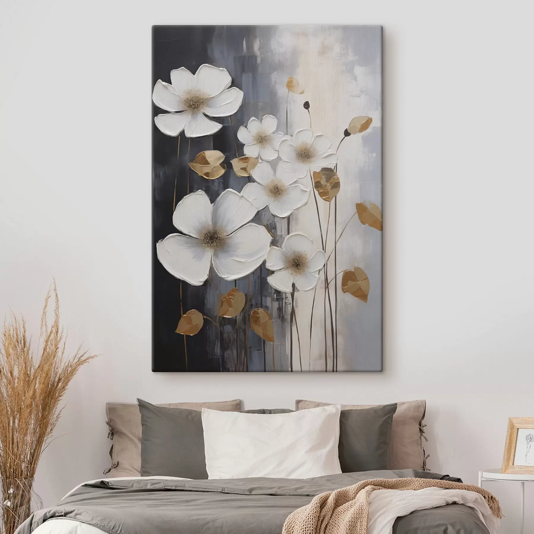 Tablouri Abstracție cu flori, imitație de pictură s49078