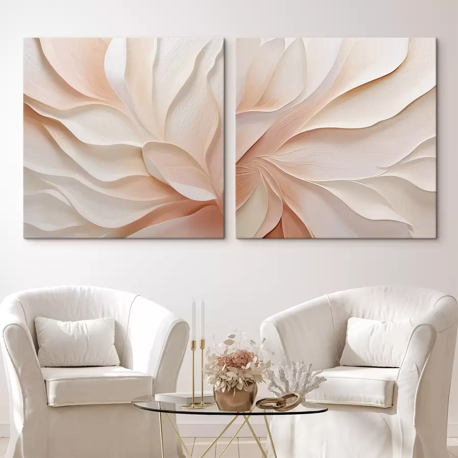 Tablouri Abstracție cu imitație de tușe volumetrice m30444