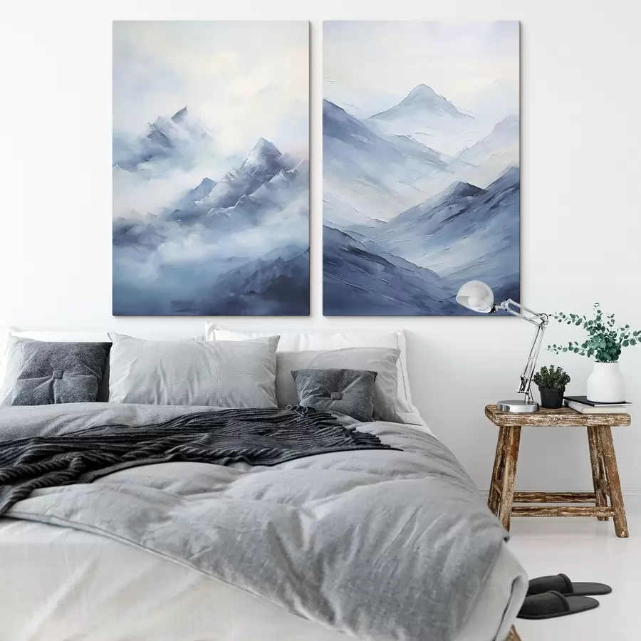 fototapet Imitarea peisajului montan de pictură m30448