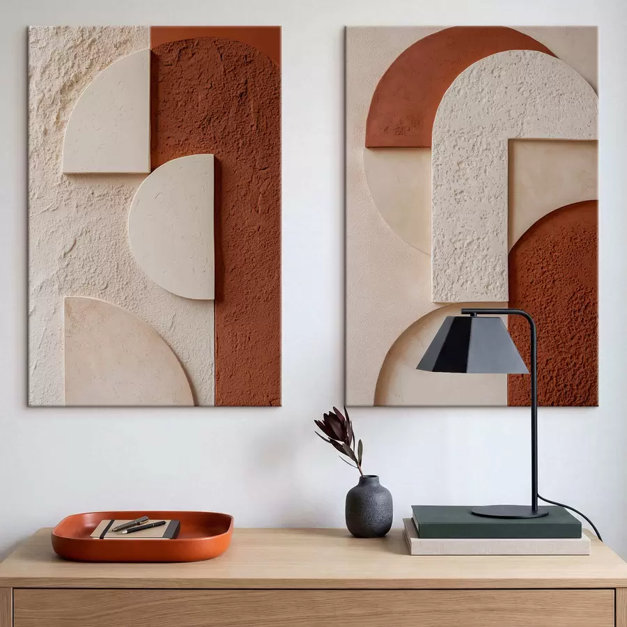 Tablouri Forme geometrice cu relief texturat m30487