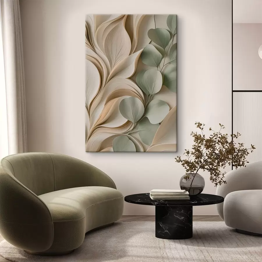 Tablouri Abstracție cu o ramură cu frunze s49123