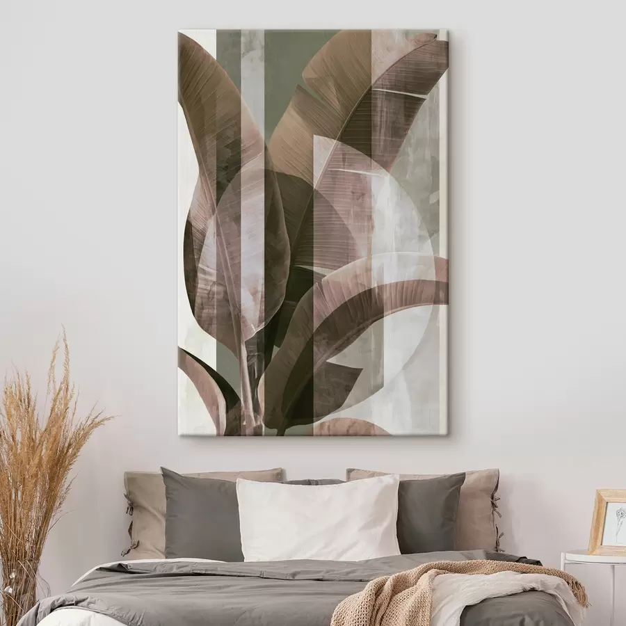 fototapet Compoziție abstractă cu frunze tropicale s49125