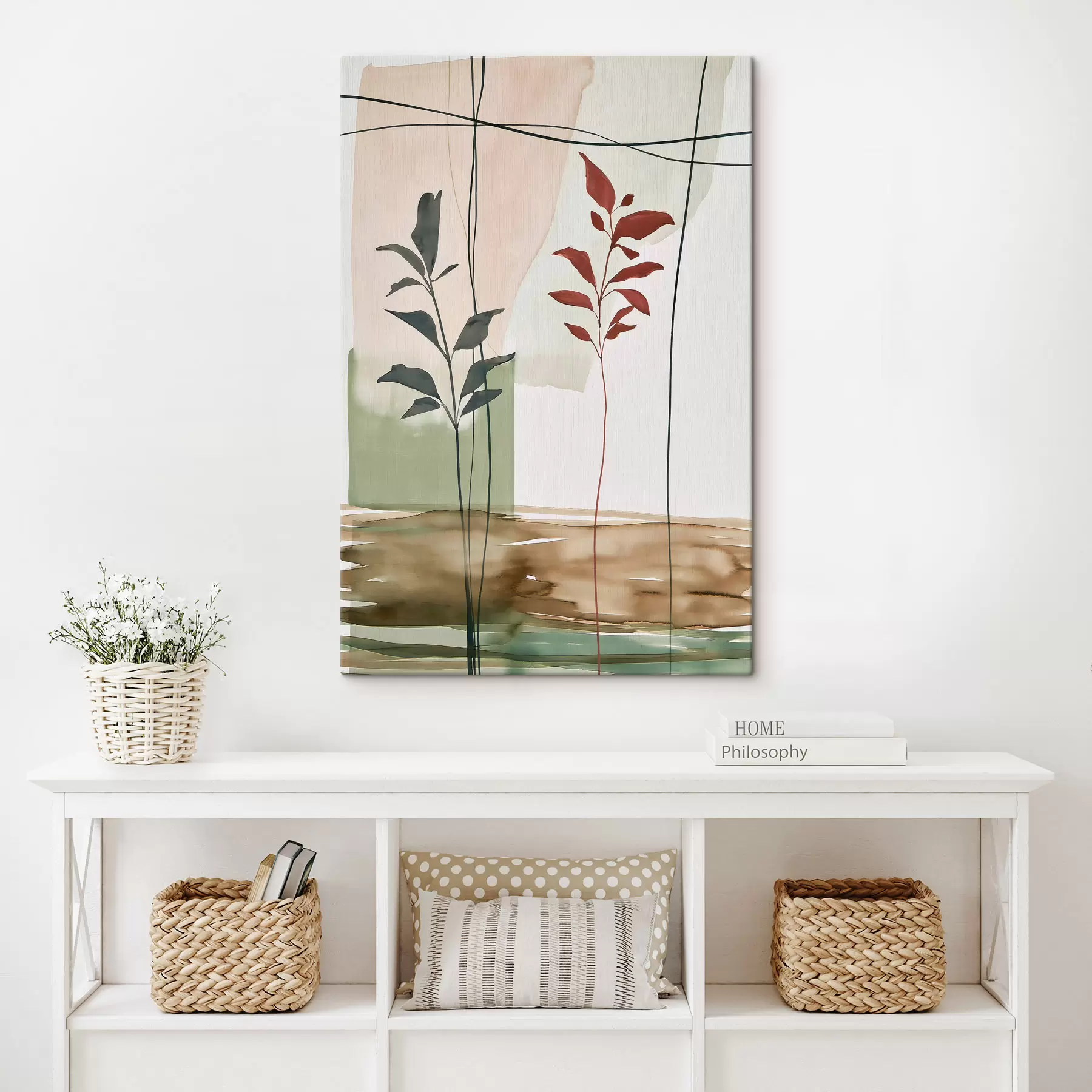 Tablouri Abstracție cu frunze s49128