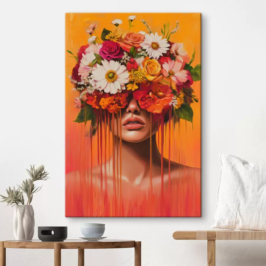 Tablouri Fata cu flori s49259