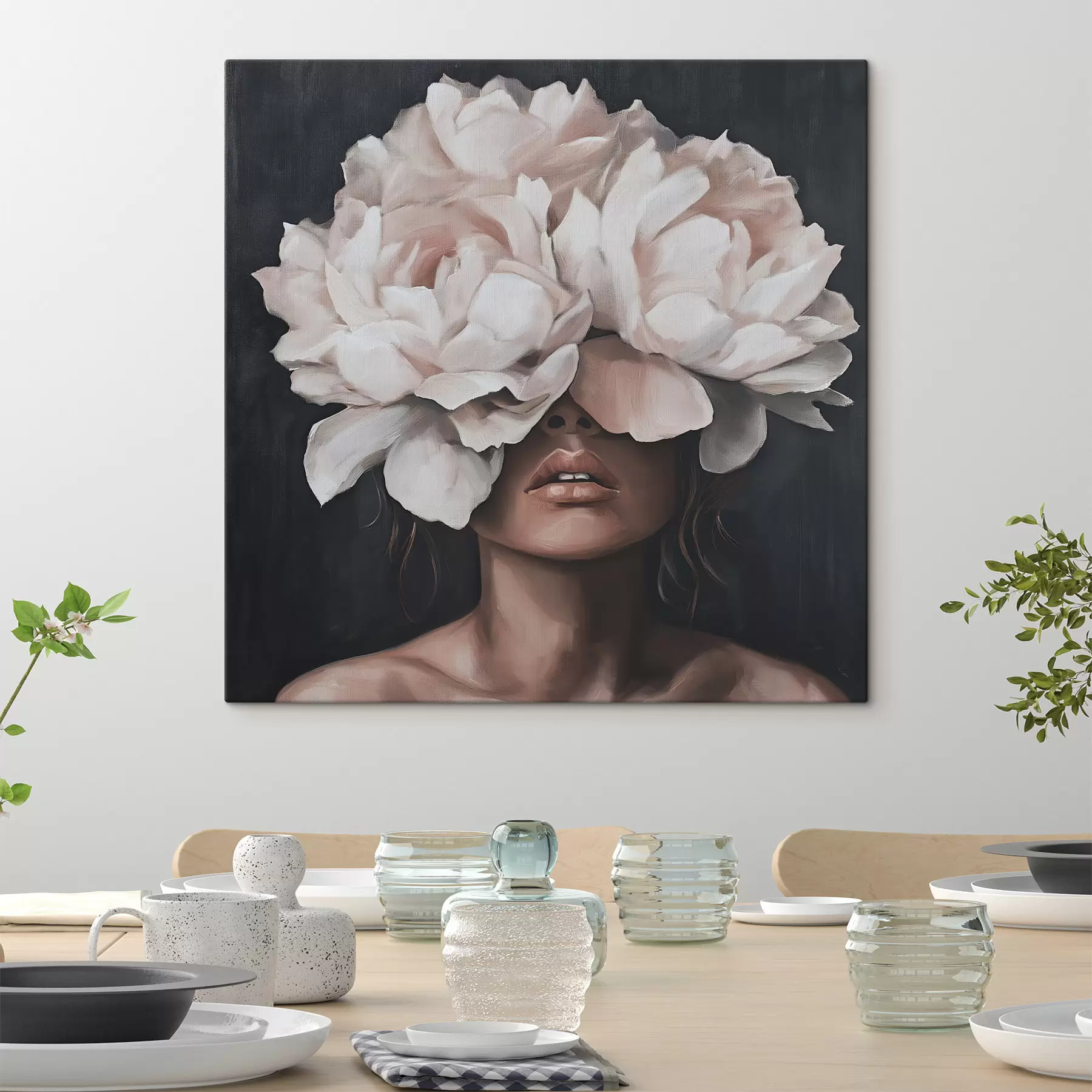 Tablouri Fata cu flori s49260
