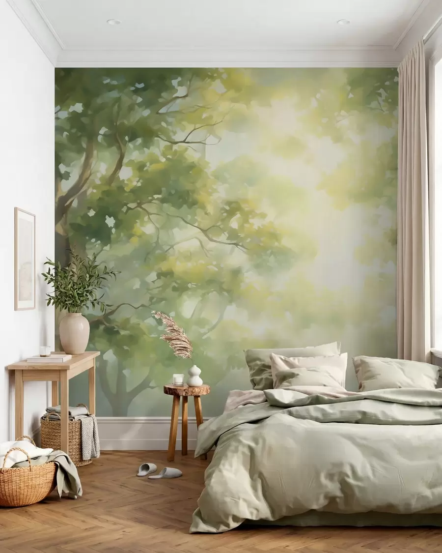 fototapet Pictură abstractă reprezentând ramuri de copac w05588